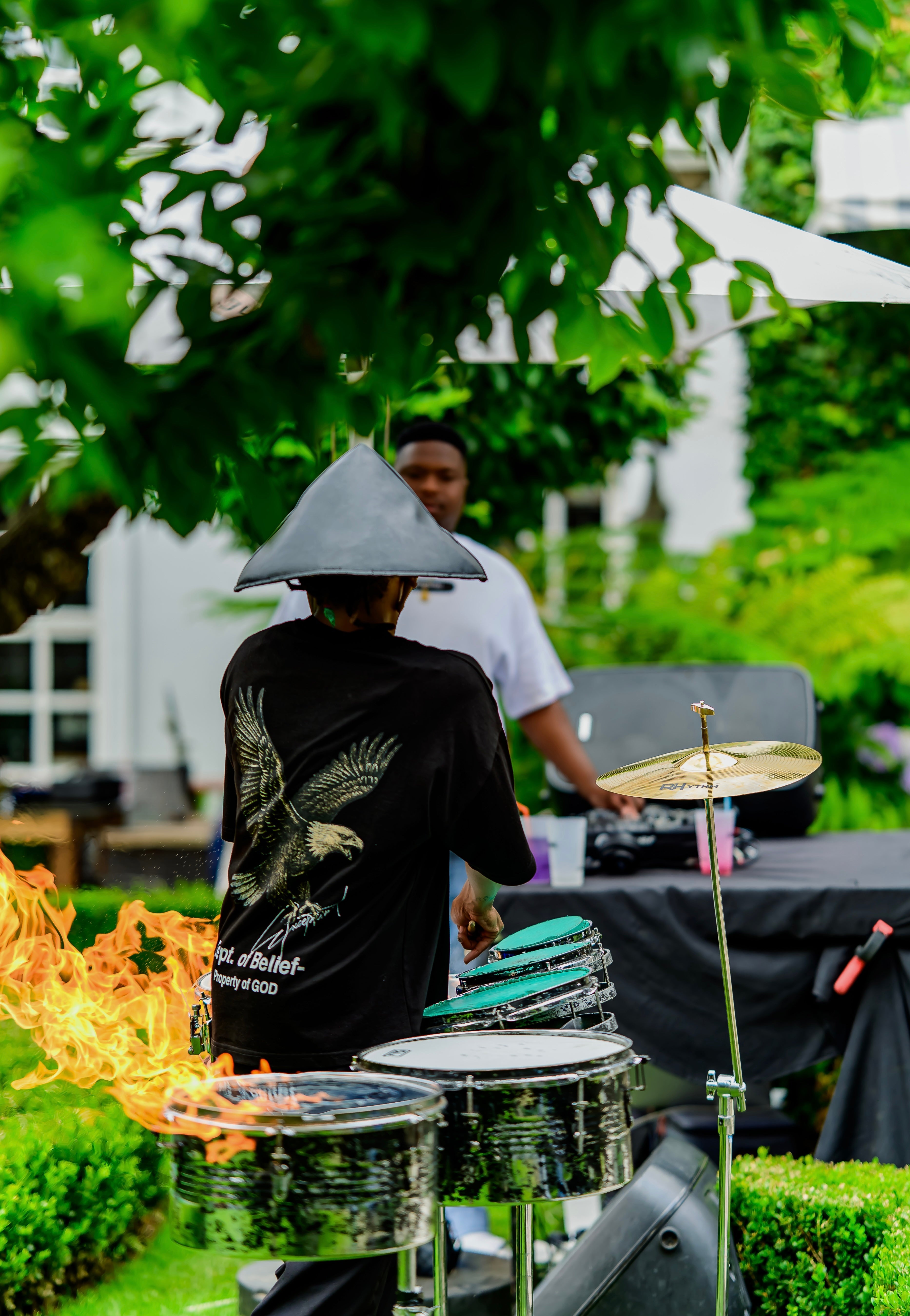The Eagle Behind the Dept. of Belief Black Tee