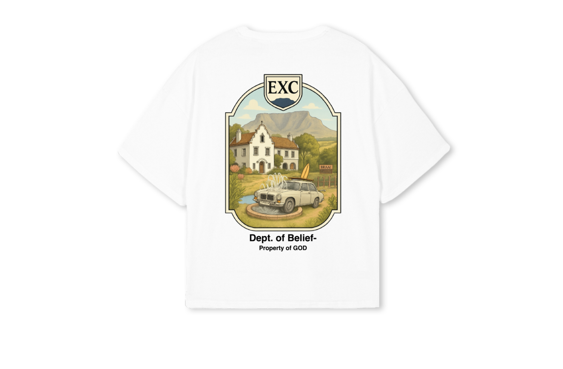 Dept. Of Belief- White-oversized-boxy-tee