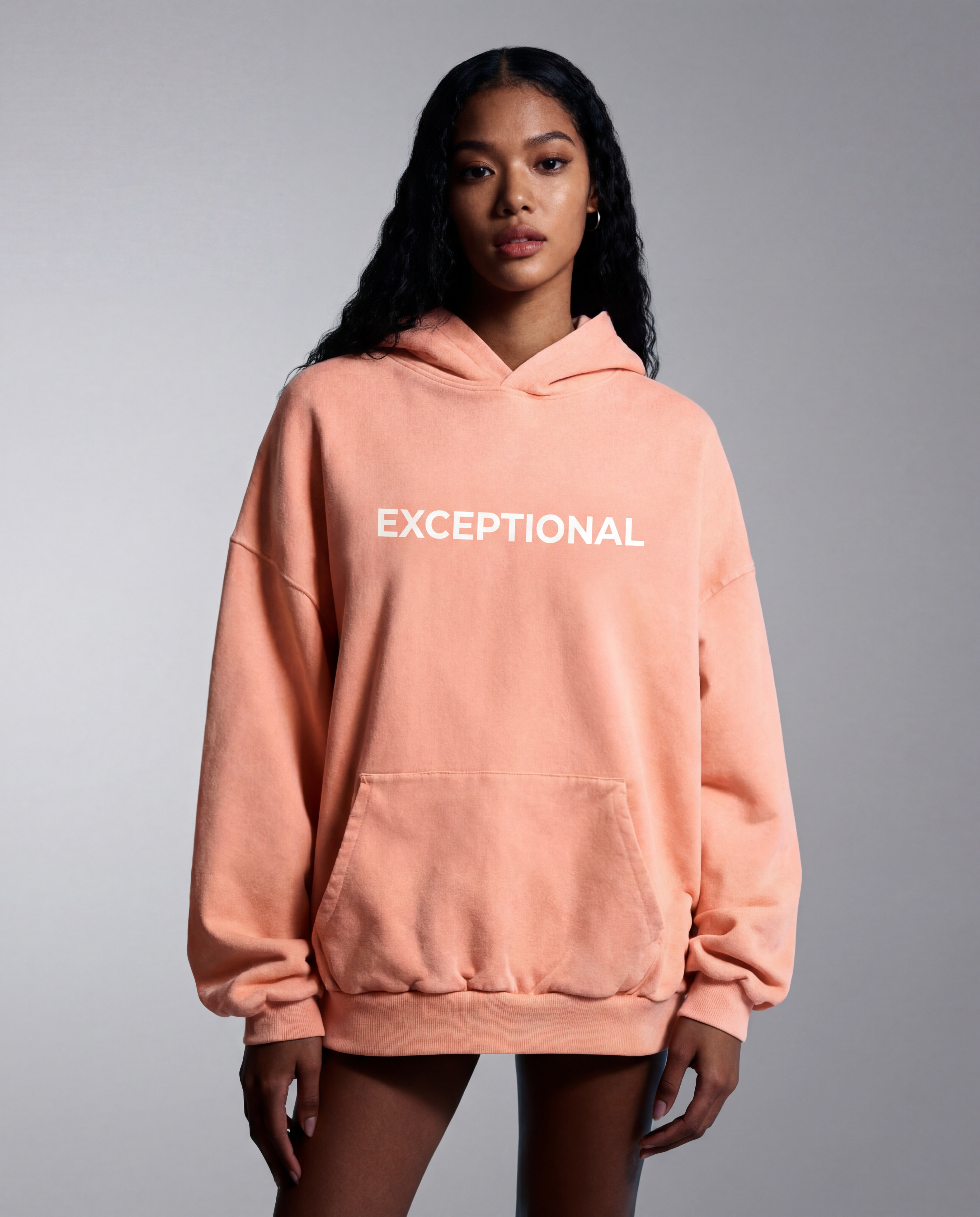 Pink clay Oversized Hoodie Embroidered - Park 191